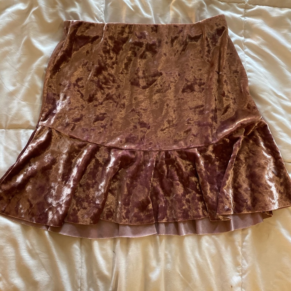 Shiny pink, suede mini skirt - Pac Sun